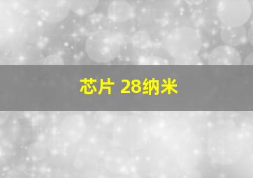 芯片 28纳米